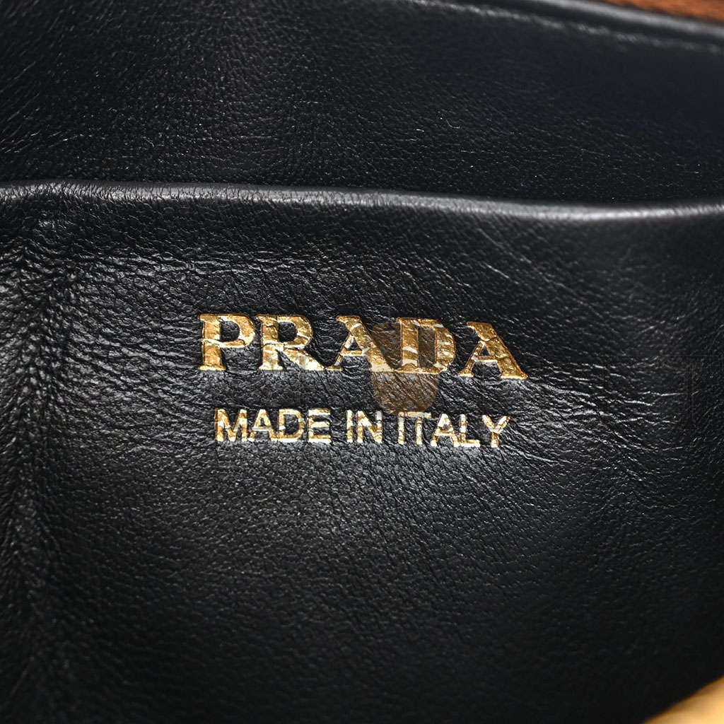 PRADA NAPPA ARQUE SHOULDER BAG BROWN (23*18*6cm)