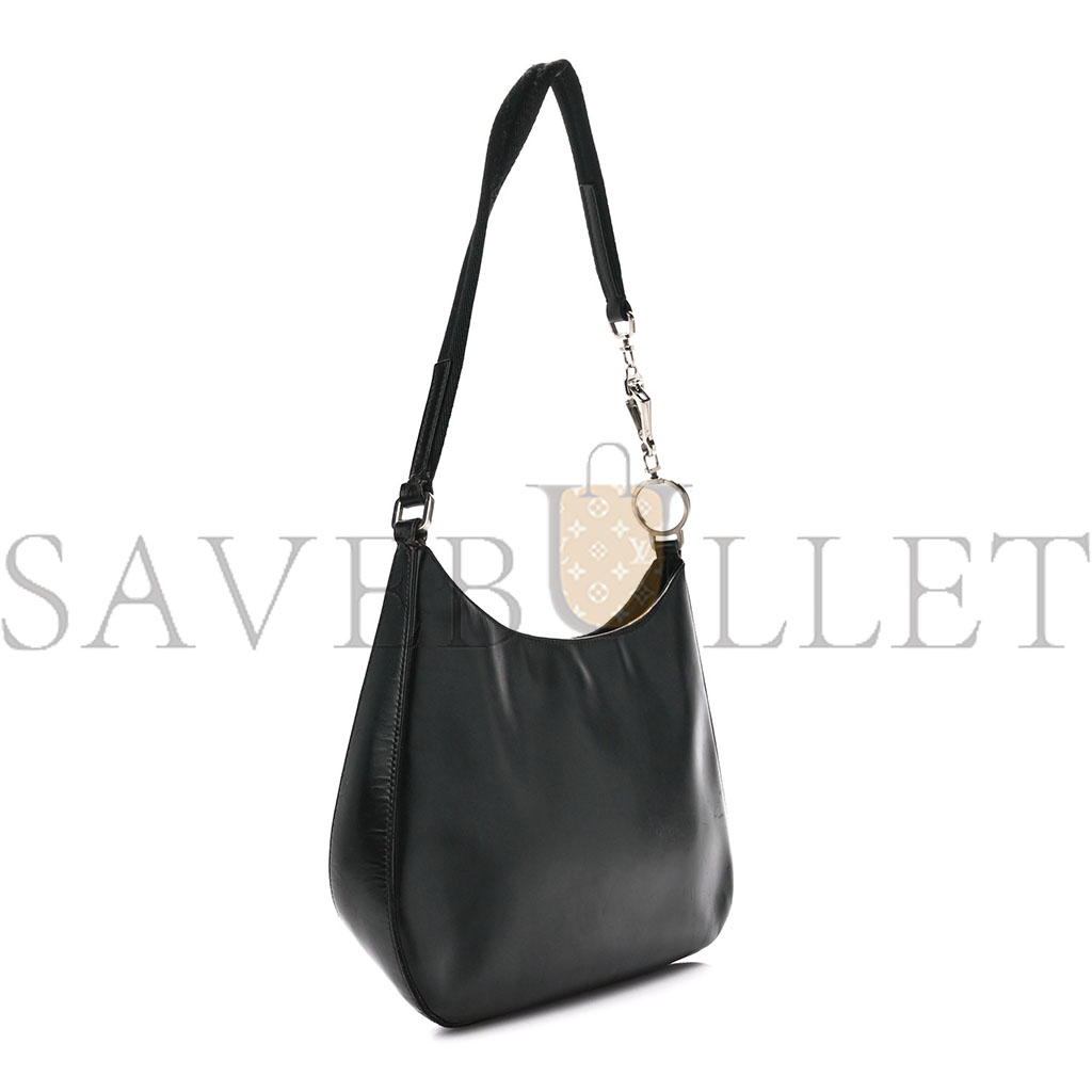 PRADA VITELLO TREND CLEO SHOULDER BAG BLACK (27*18*6cm)