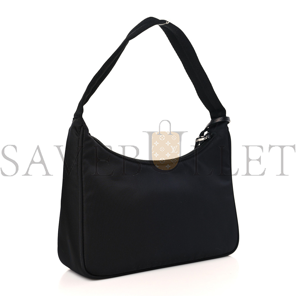 PRADA TESSUTO NYLON MINI RE-EDITION 2000 BAG BLACK (22*13*5cm)