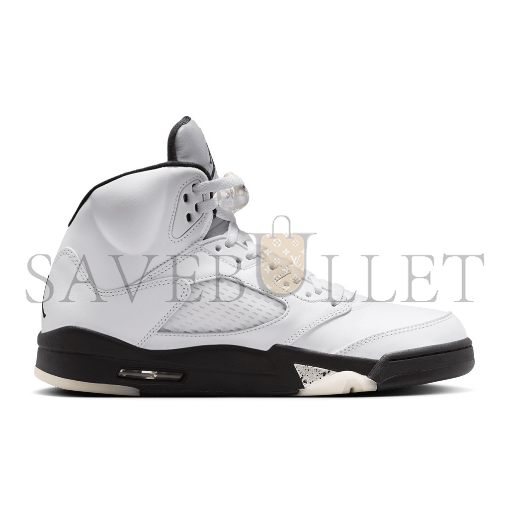 NIKE AIR JORDAN 5 RETRO WHITE AND BLACK DD0587-110