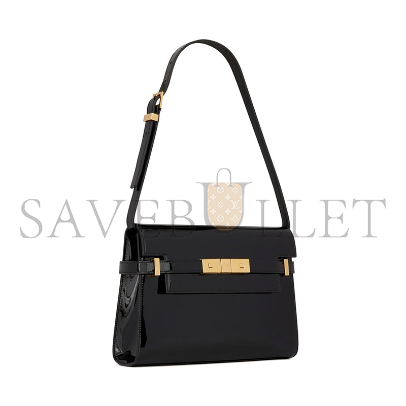 YSL MANHATTAN SMALL IN PATENT LEATHER 675626B870J1000 (24*17.5*6cm) YSL MANHATTAN SMALL IN PATENT LEATHER 675626B870J1000 (24*17.5*6cm)