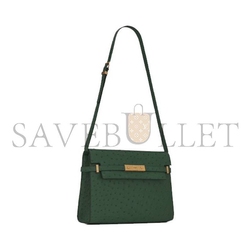 YSL MANHATTAN SHOULDER BAG IN OSTRICH 579271L3F0W3222 (29*20*7.5cm)