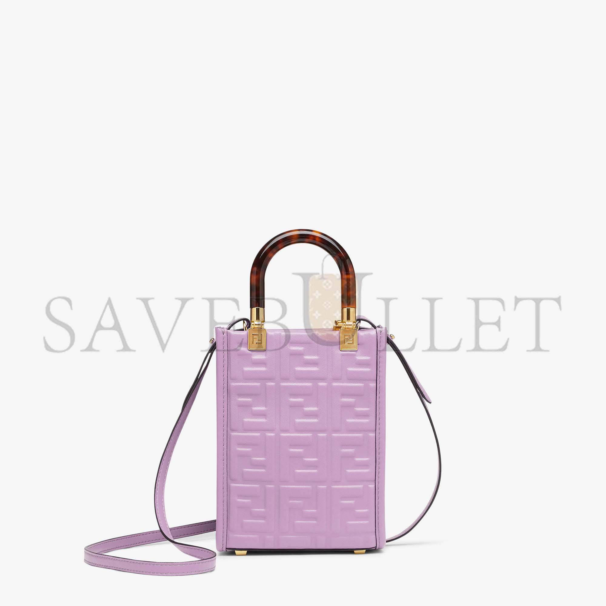 FENDI MINI SUNSHINE SHOPPER - PURPLE LEATHER MINI-BAG 8BS051AMCIF1JCO (18*13*6.5cm)