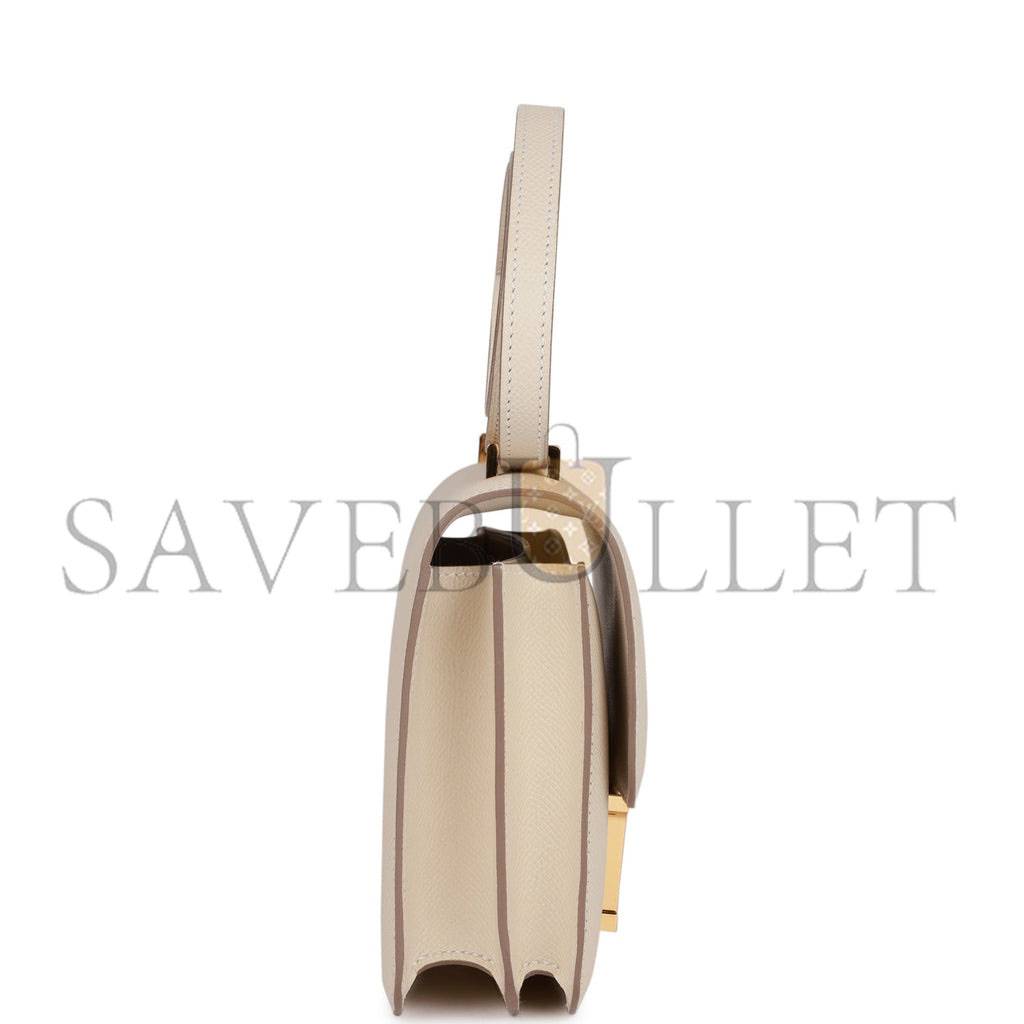 HERMES CONSTANCE 18 CRAIE EPSOM GOLD HARDWARE (18cm)